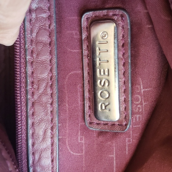 Rosetti Midtown Eggplant Leather Satchel Bag / Shoulder Purse. - Picture 5 of 16
